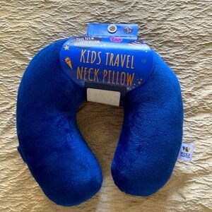 NEW Wolf Essentials blue kids travel pillow machine washable